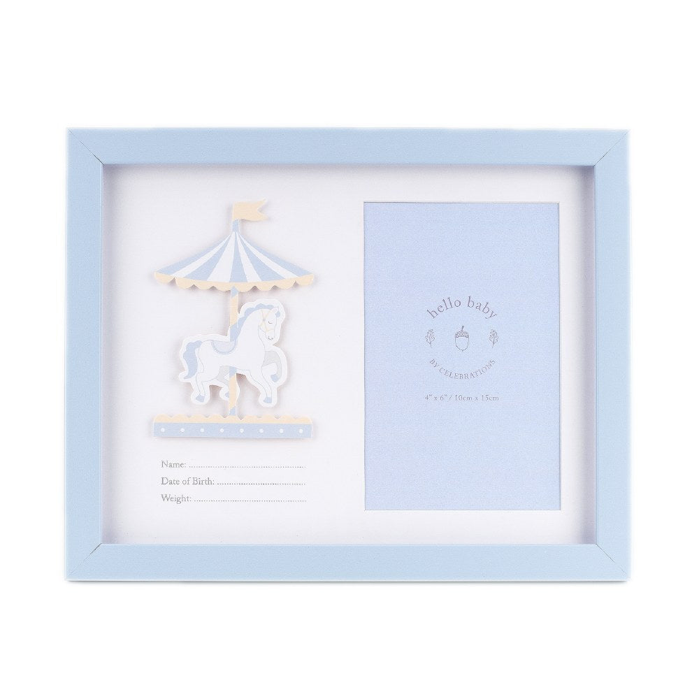 Wooden Photo Frame "Hello Baby Boy" Blue (10x15)