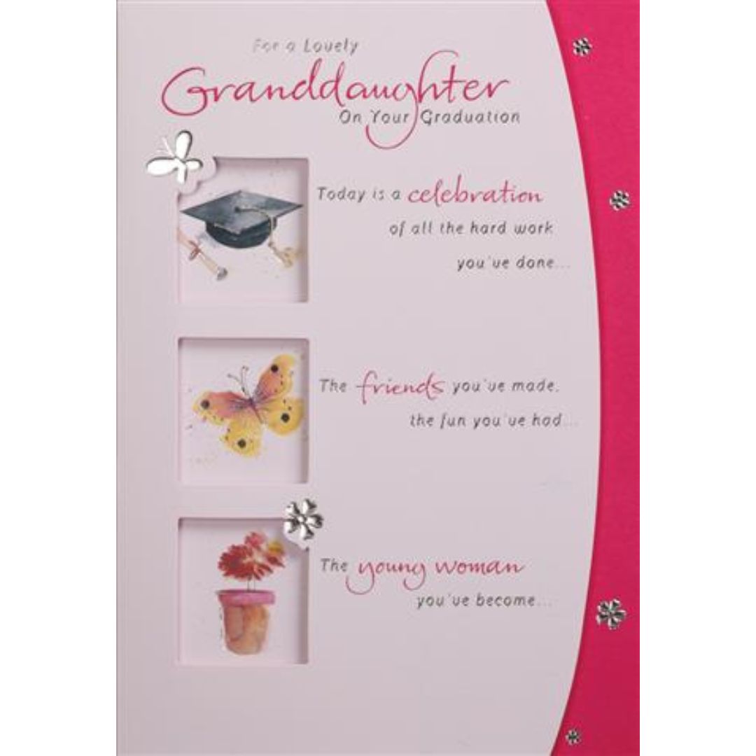 For A Lovely Granddaughter On Your Graduation' Greeting Card