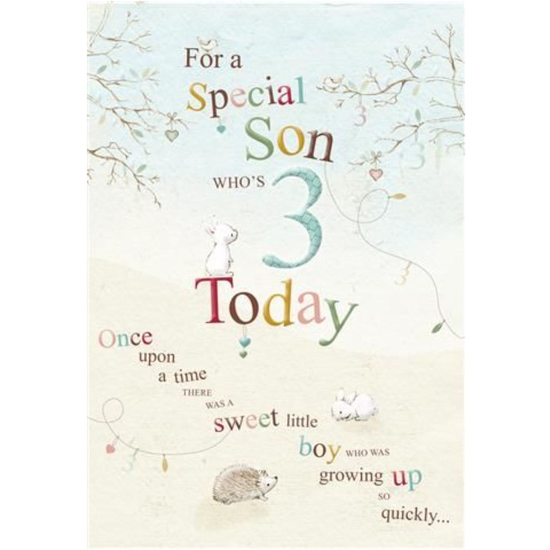 For Special Son Who's 3 Today' Greeting Card