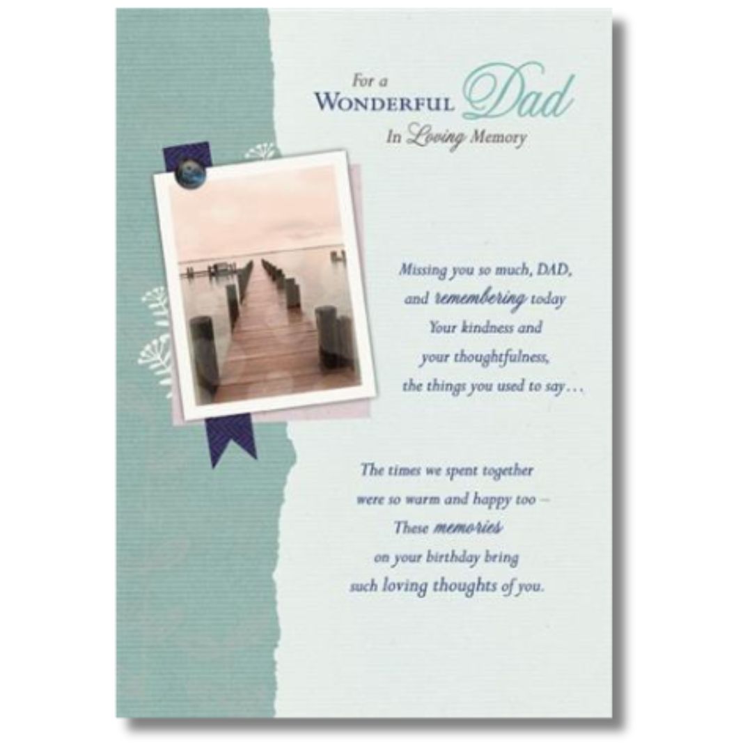 For A Wonderful Dad In Loving Memory' Greeting Card