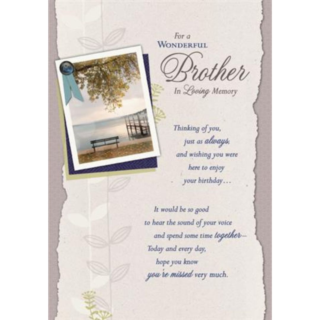 For A Brother In Loving Memory' Greeting Card