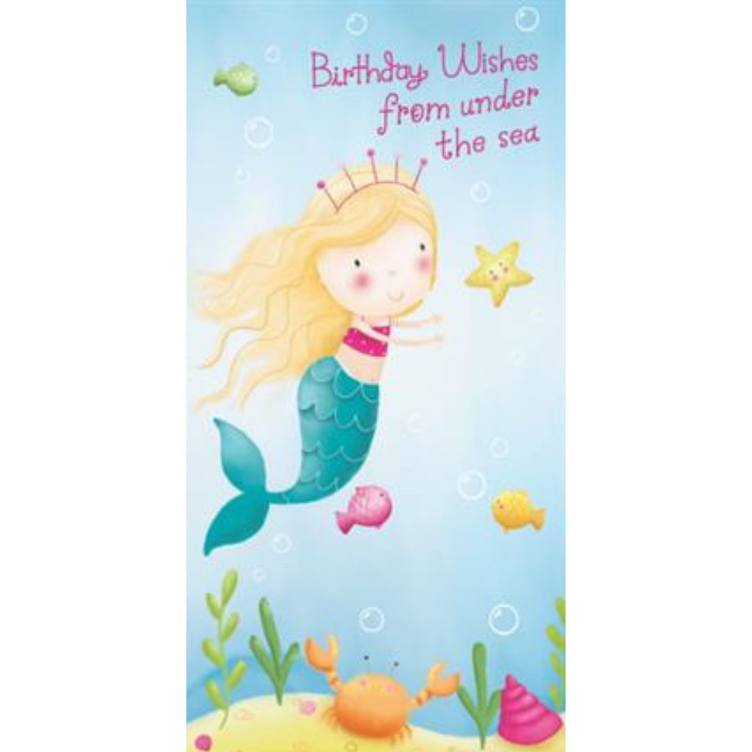 Birthday Wishes From Under The Sea' Money Pocket Greeting Card