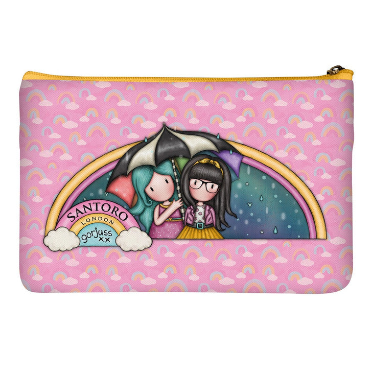 Santoro Gorjuss Flat Pencil Case with Pocket Be Kind To Each Other