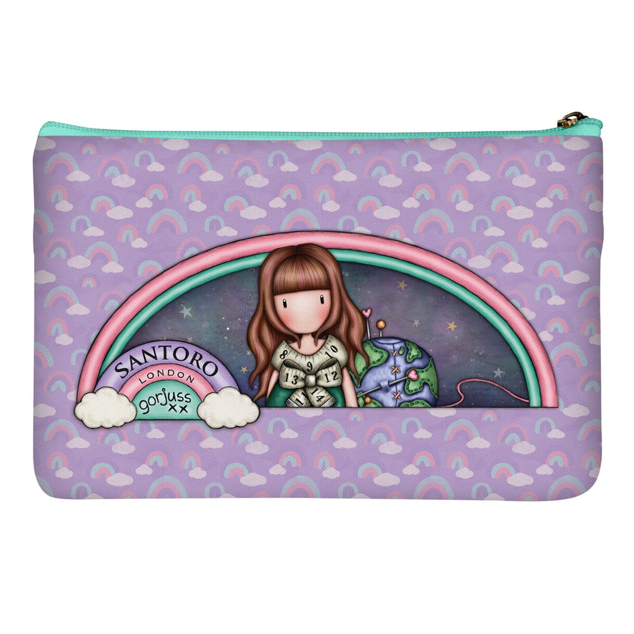 Santoro Gorjuss Flat Pencil Case with Pocket Be Kind To Our Planet