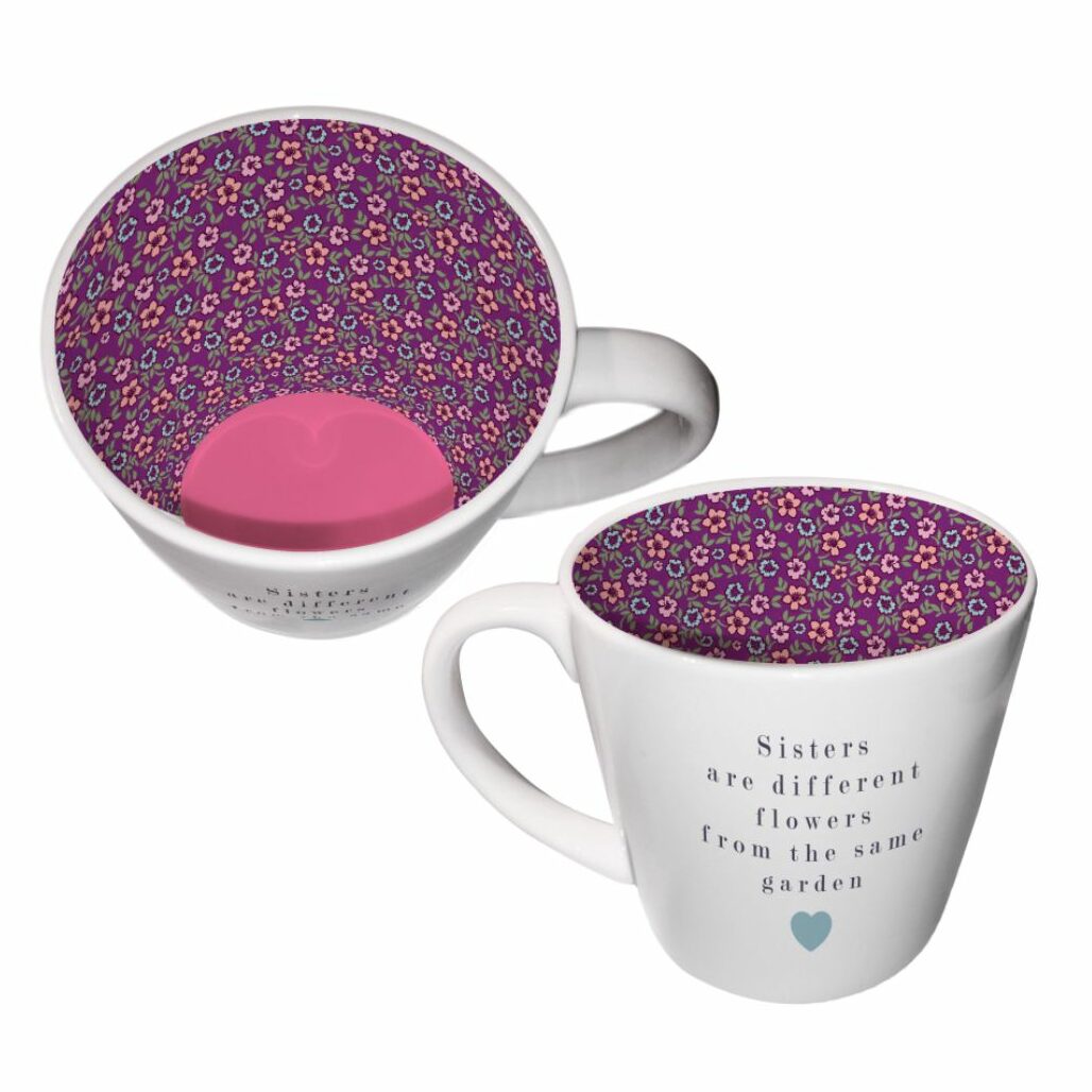 Inside Out Ceramic Mug with Gift Box - Sisters