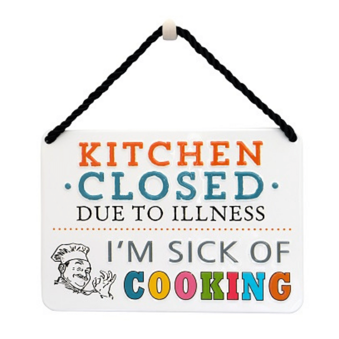 Hang-Ups! Hanging Tin Plaques 11.5 x 16.5cm - Kitchen Closed