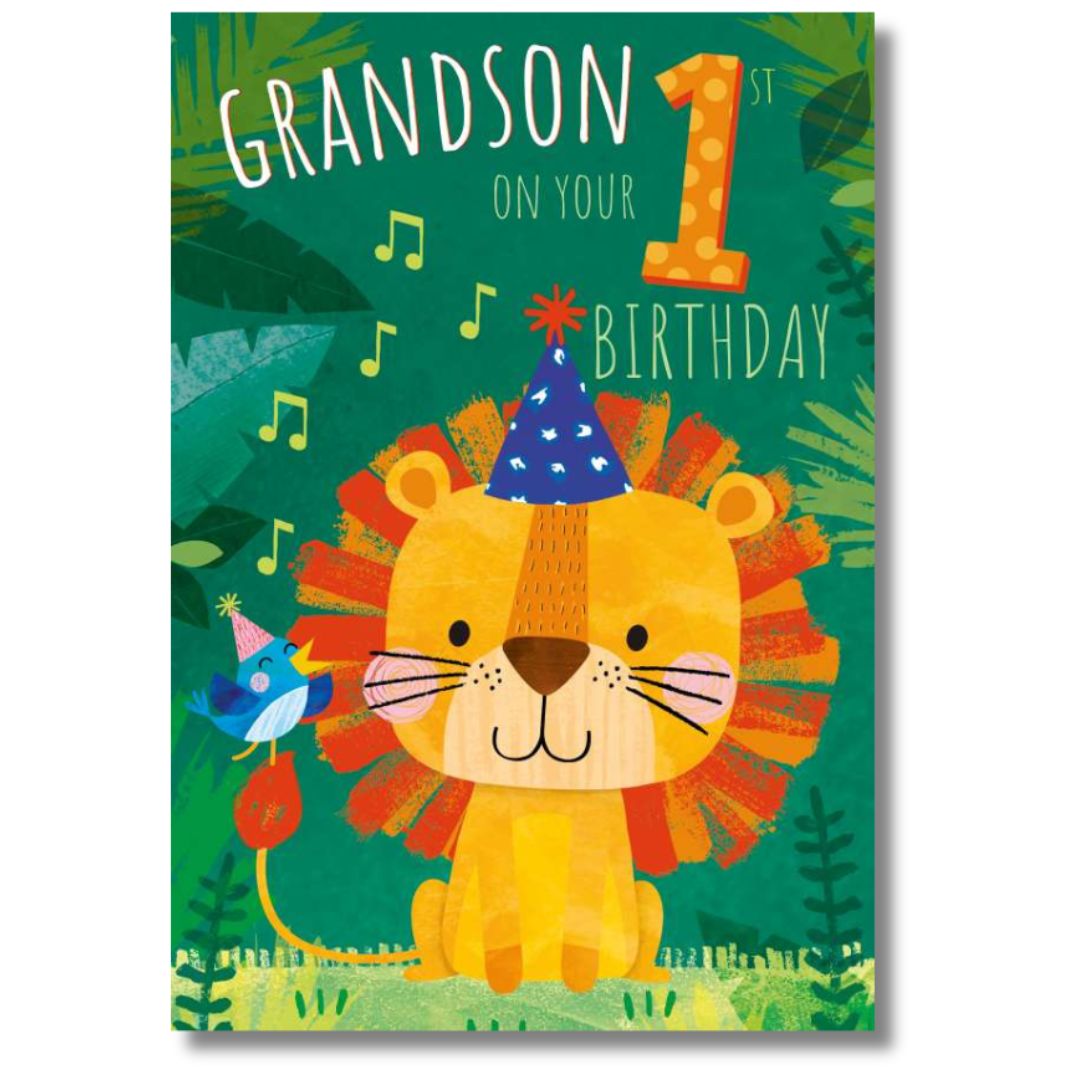 Grandson On Your 1st Birthday' Greeting Card