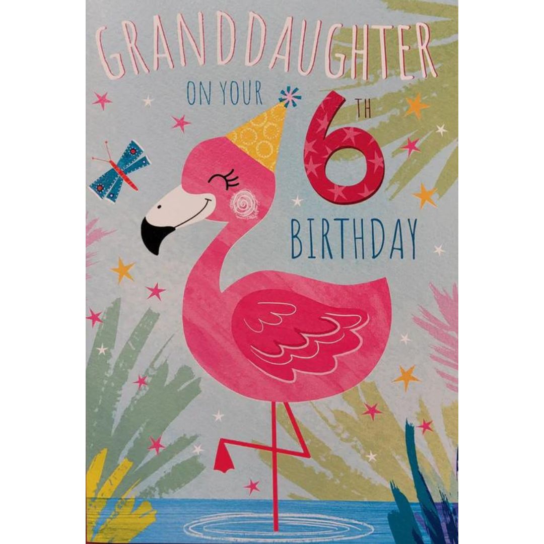 Granddaughter On Your 6th Birthday' Greeting Card