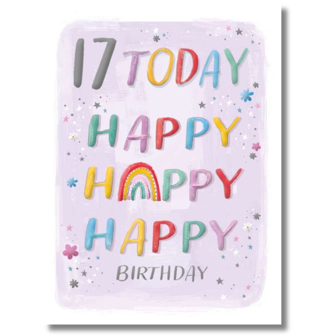 17 Today Happy Birthday' Greeting Card