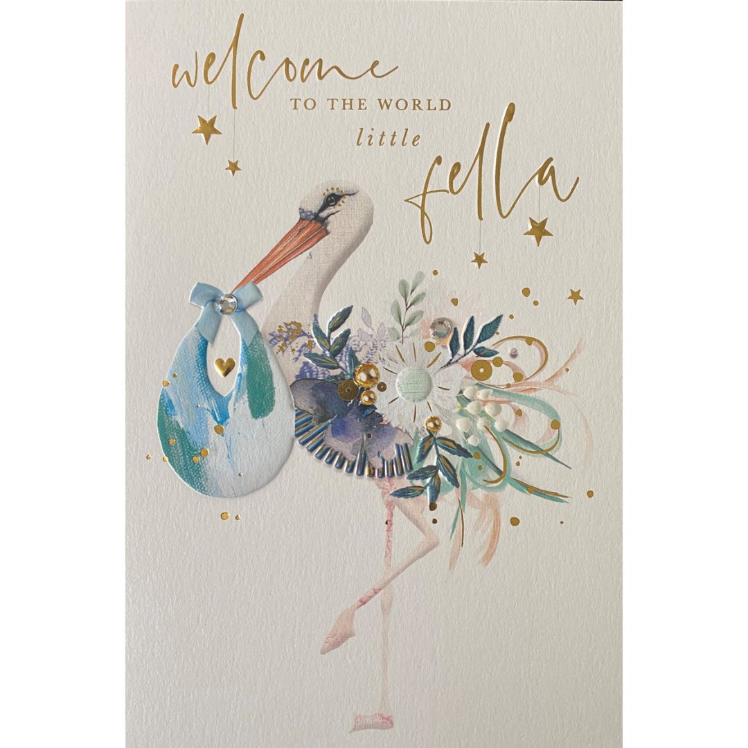 Welcome To The World Little Fella' Greeting Card