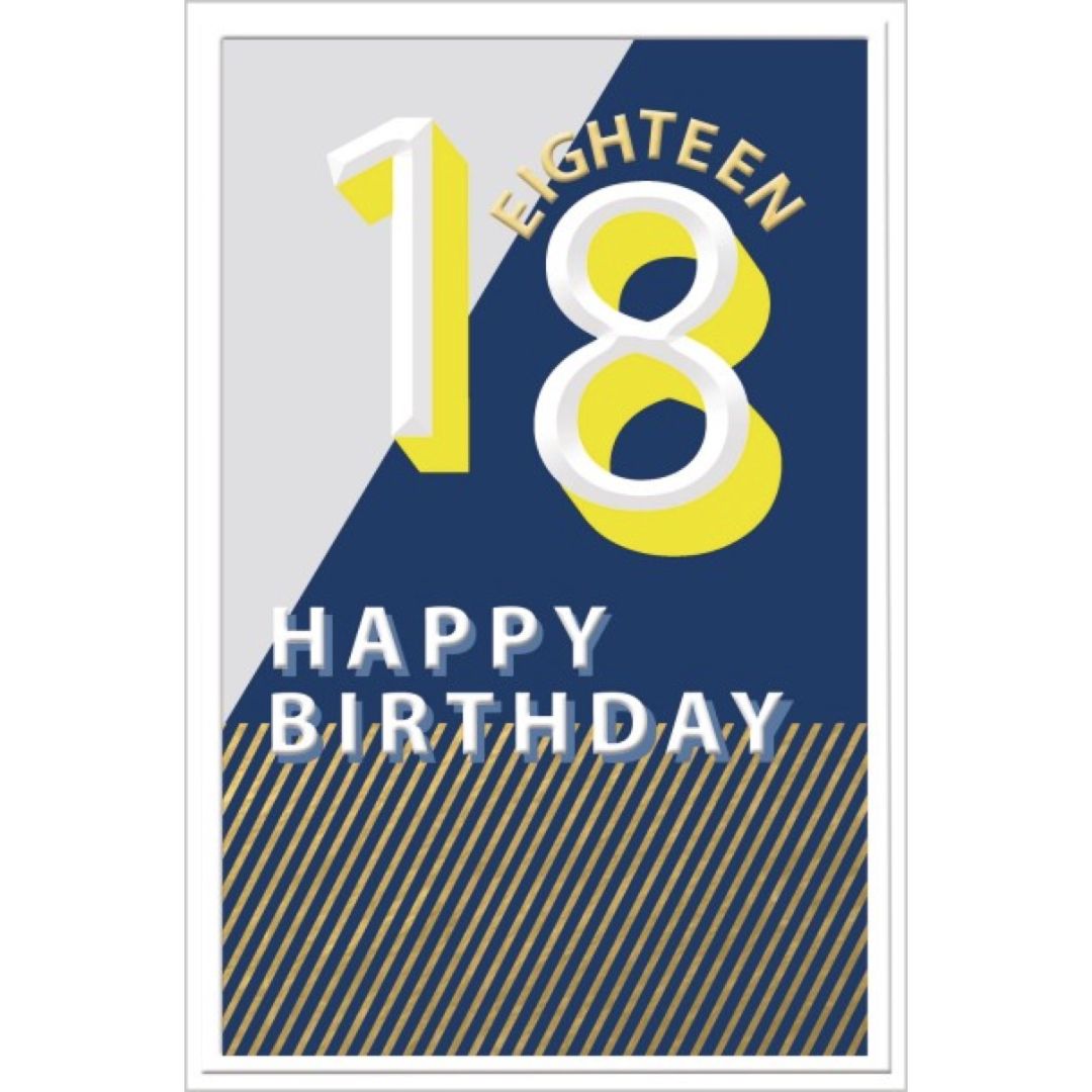 18 Happy Birthday' Greeting Card