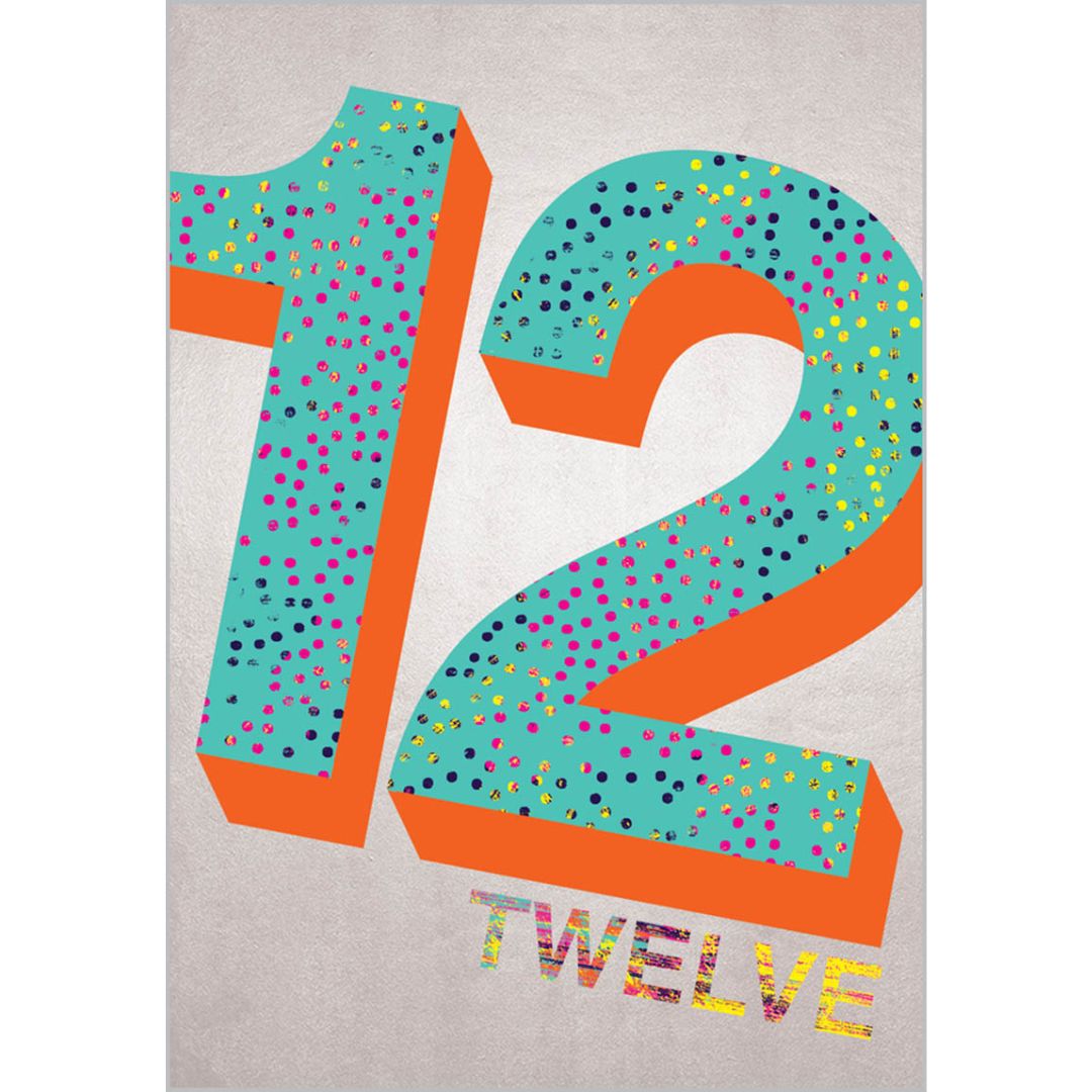 Abacus 12 Birthday - Greeting Card