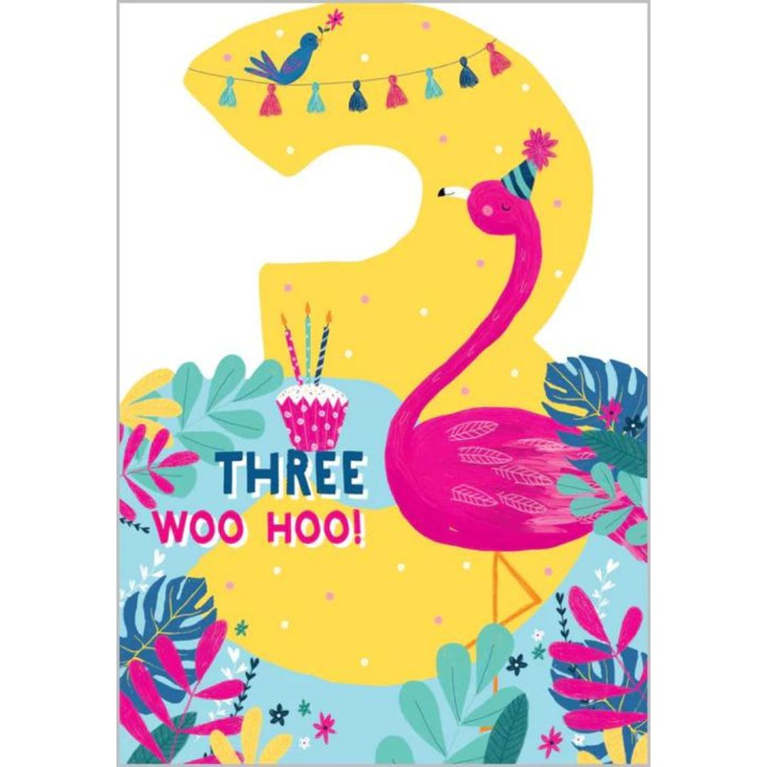 Three Woo Hoo!' Greeting Card