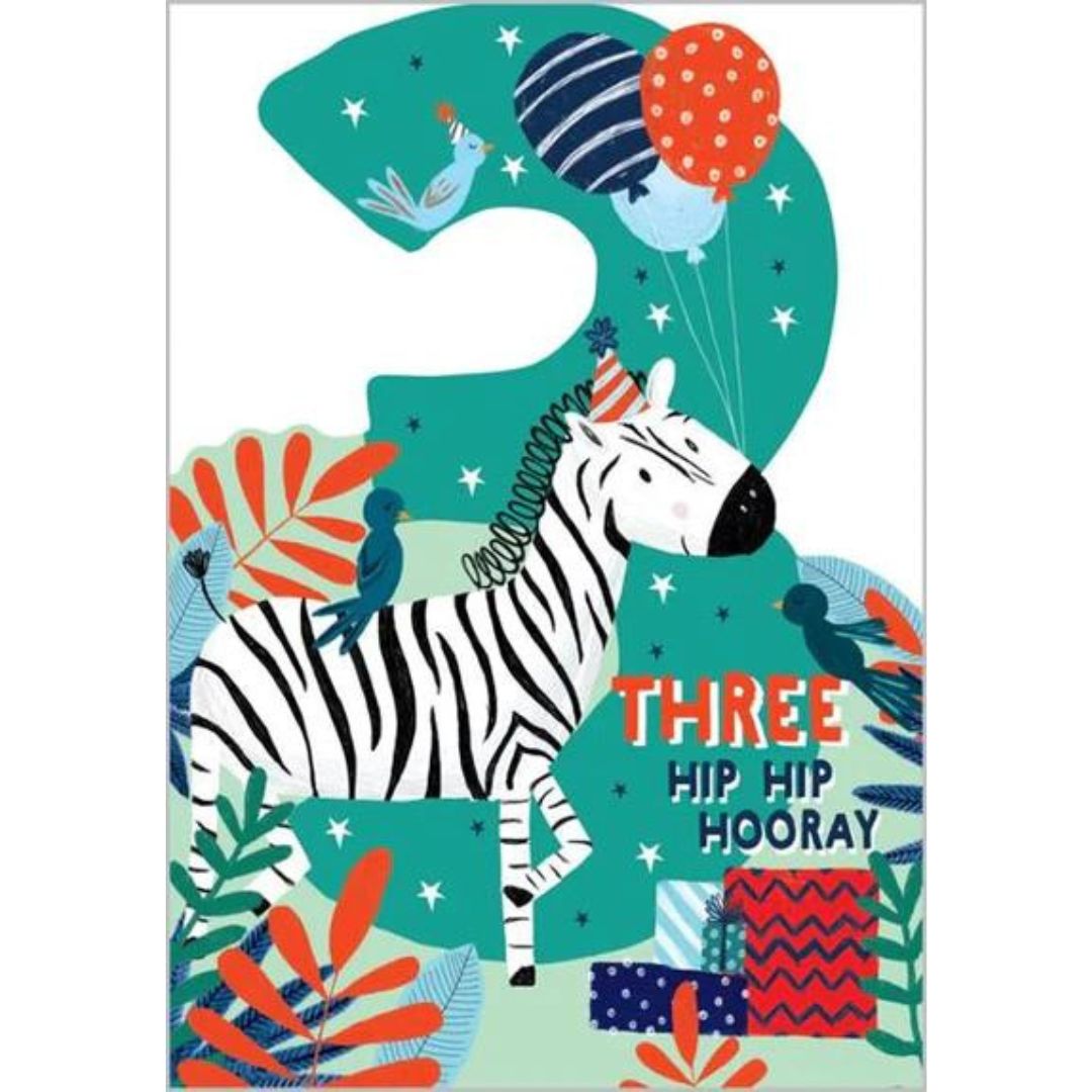 Three Hip Hip Hooray' Greeting Card