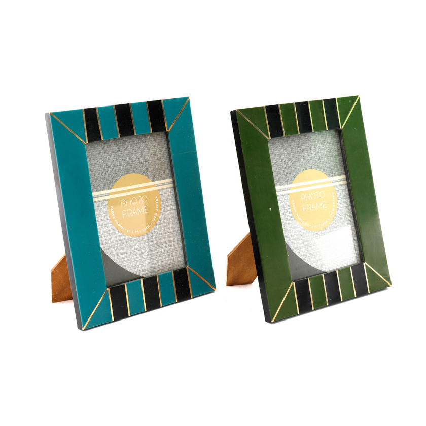 Deco Style Resin Blue or Green Photo Frame - 10 x 15 cm (5"x7")