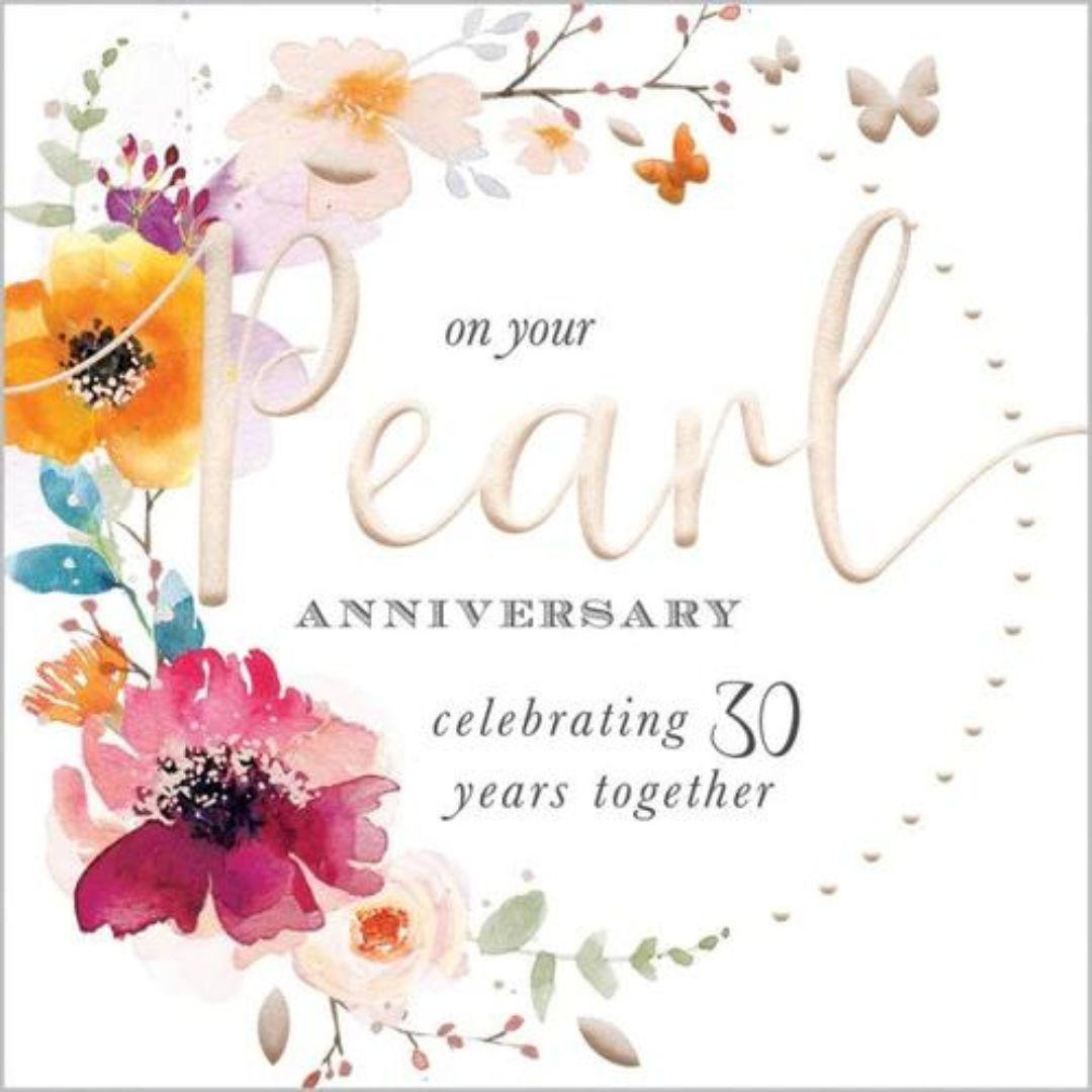 On Your Pearl Anniversary Celebrating 30 Years Together' Greeting Card