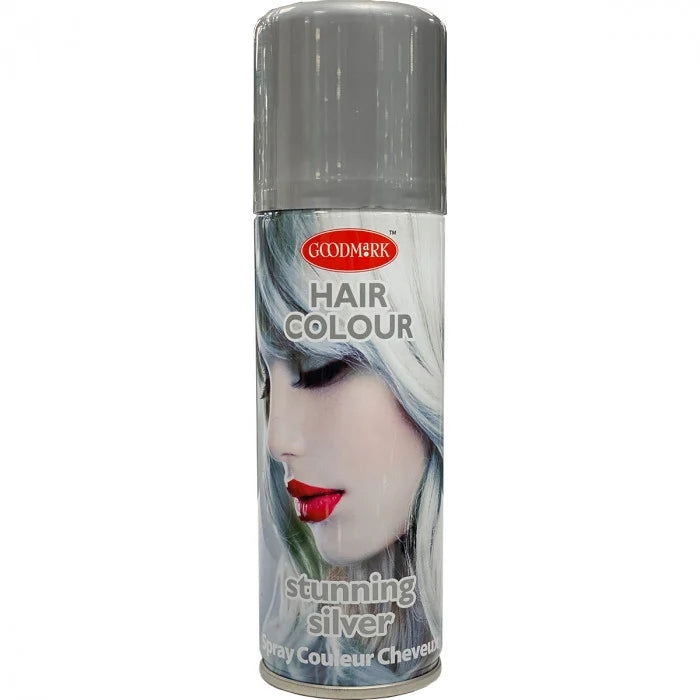 Hair Colour Spray 125ml - Silver / Black x1pc