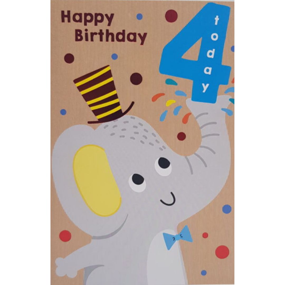 Happy Birthday 4 Today' Greeting Card