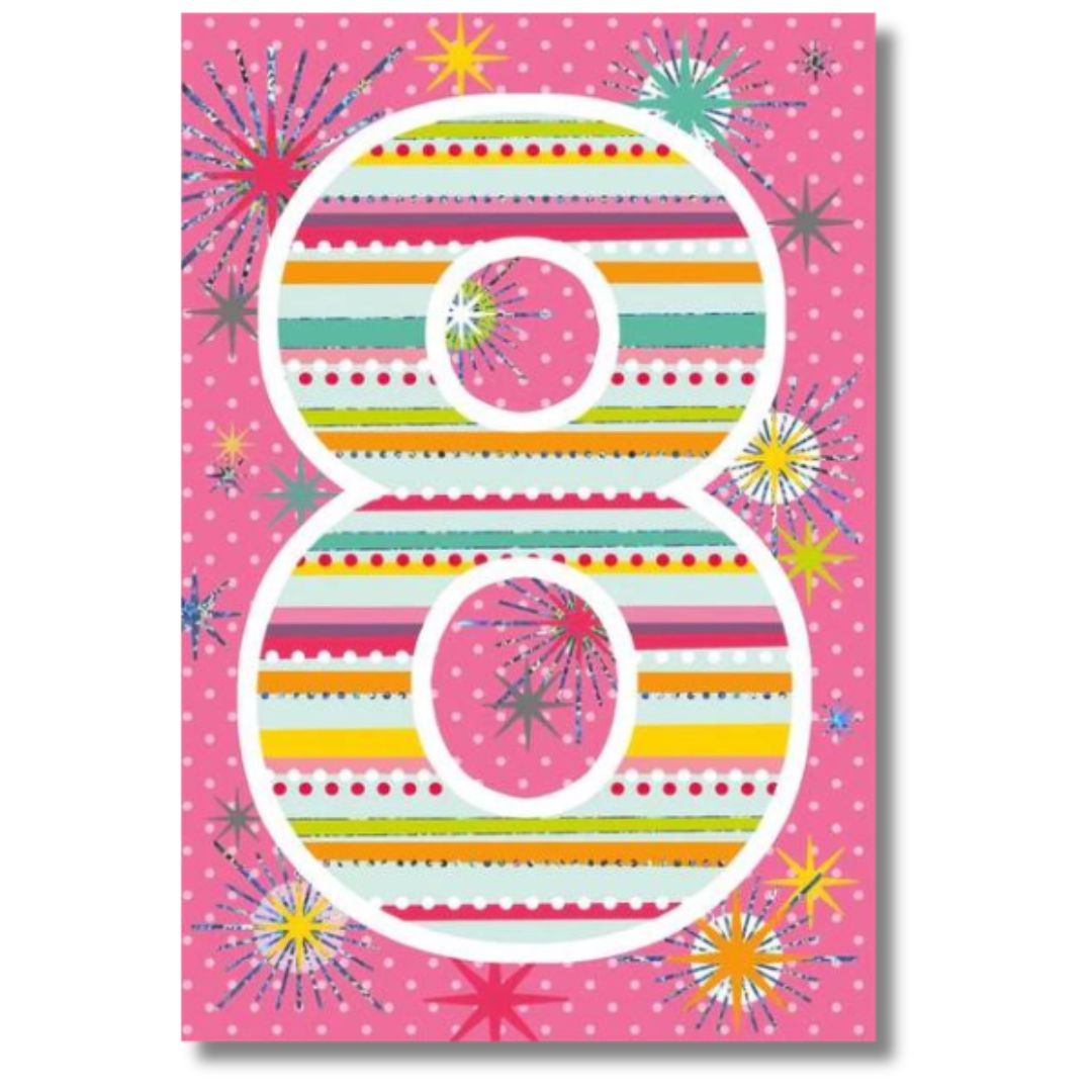 8th Birthday Greeting Card