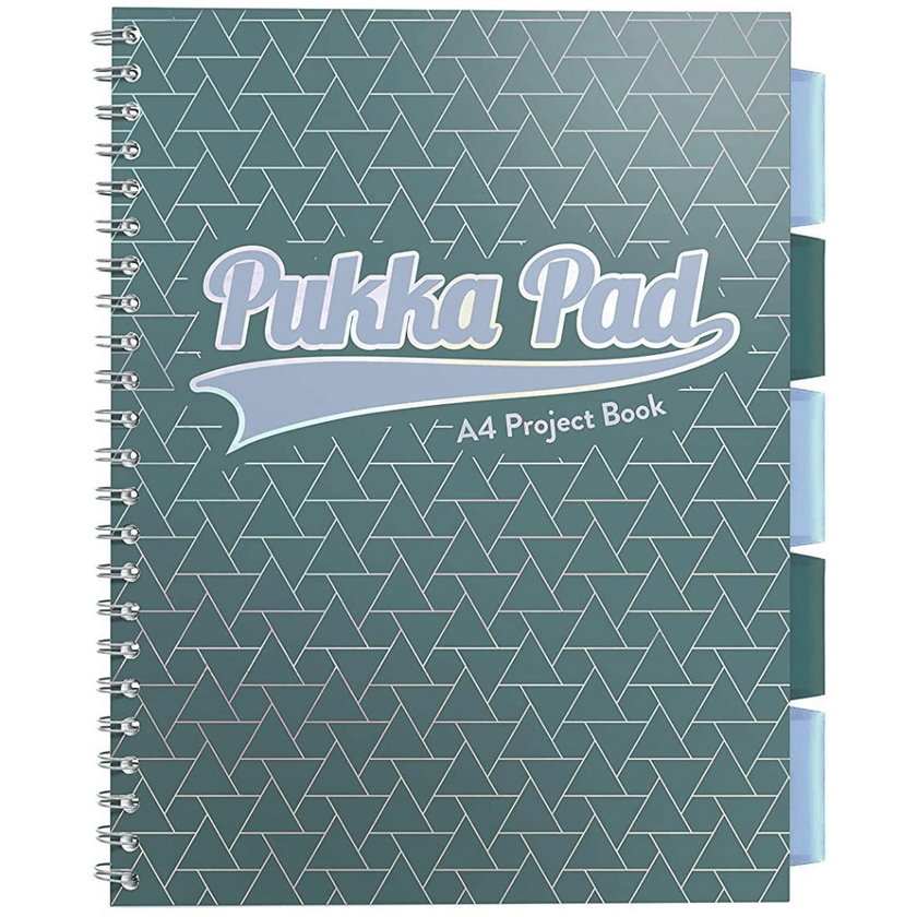 Pukka A4 Project Book with 5 Dividers - Light Blue