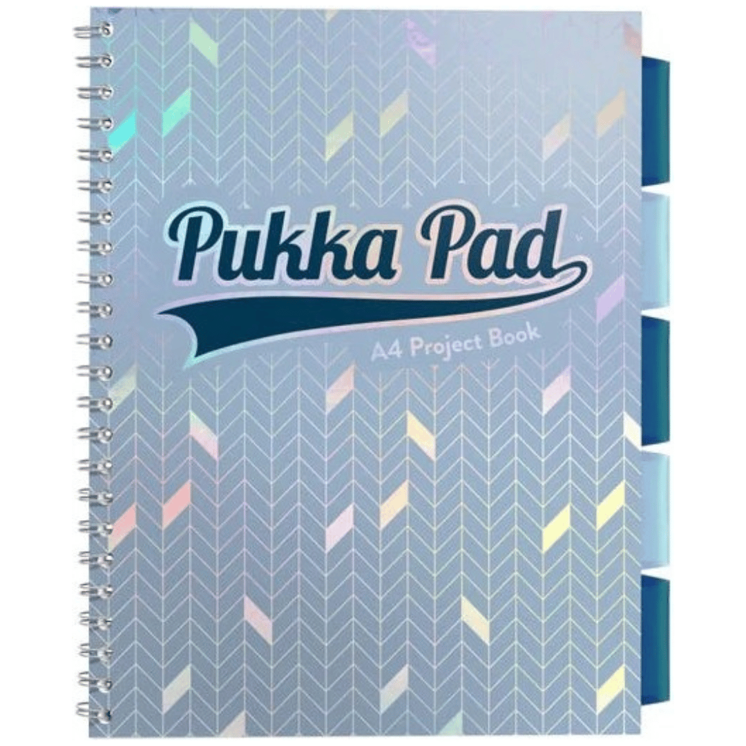 Pukka A4 Project Book with 5 Dividers - Light Blue