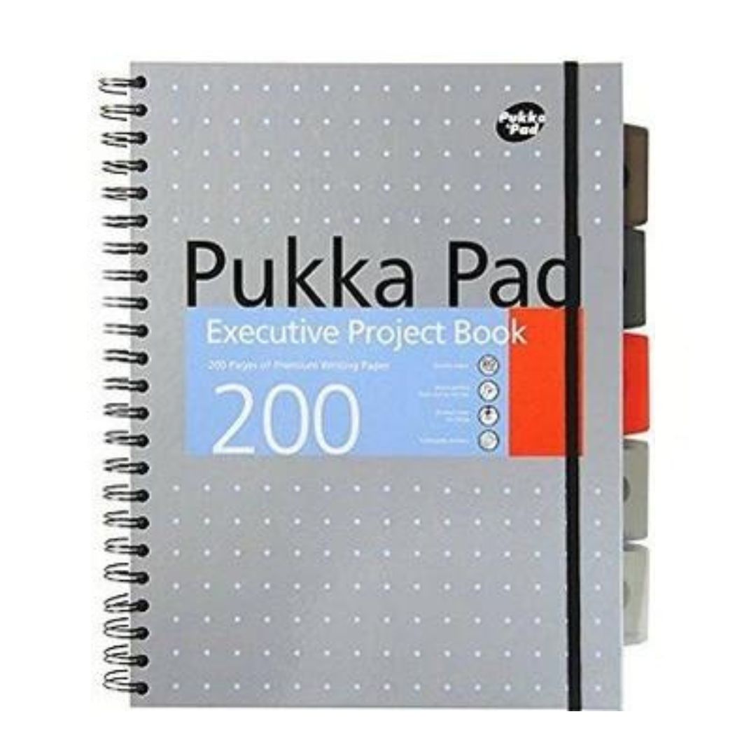 A4 Pukka Pad Project Book Metallic Grey 80g