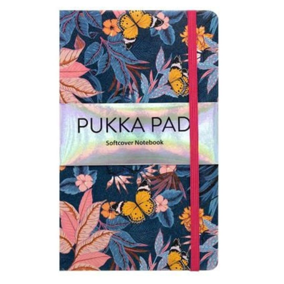 A5 Pukka Pad Bloom Soft Cover Notebook: Blue