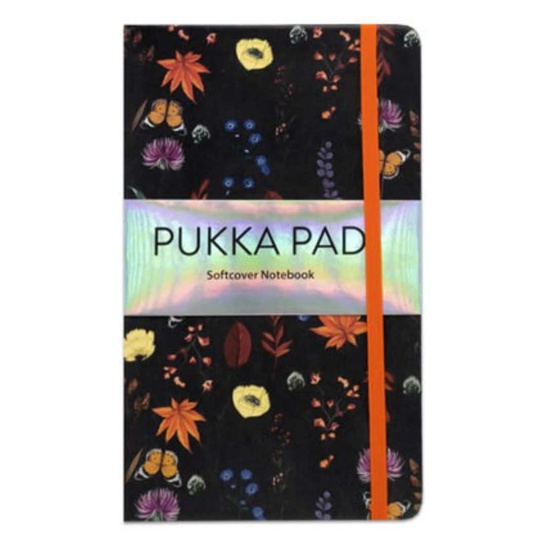 A5 Pukka Pad Bloom Soft Cover Notebook: Black