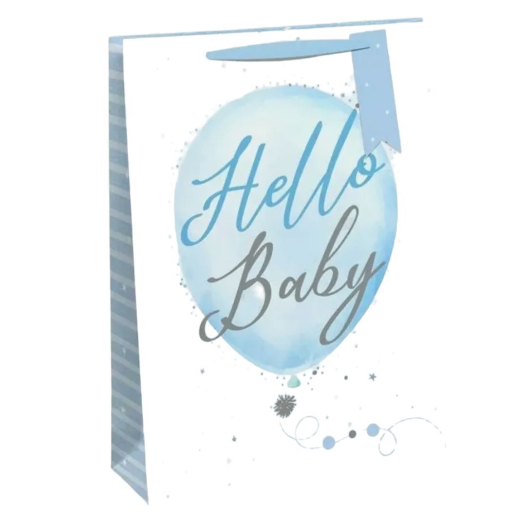 Gift Bag Medium - Hello Baby Blue