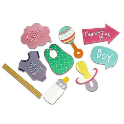 Unique Photo Props x8pcs - Baby Shower