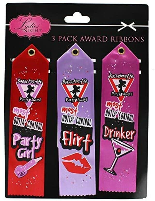 Hen Party Award Ribbon x3 pcs