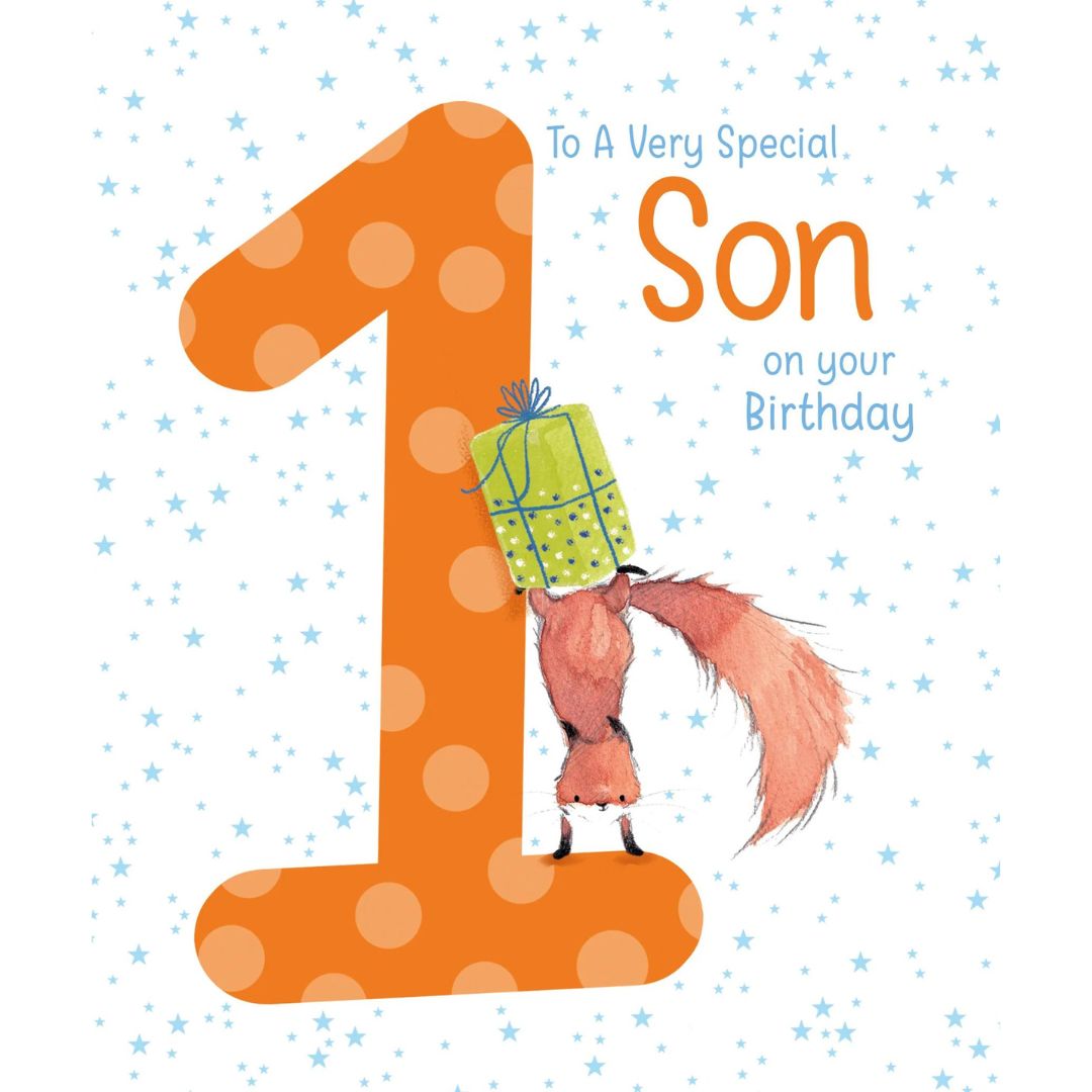 To A Very Special Son On Your 1st Birthday' Greeting Card