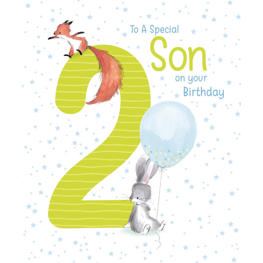 To A Special Son On Your 2nd Birthday' Greeting Card