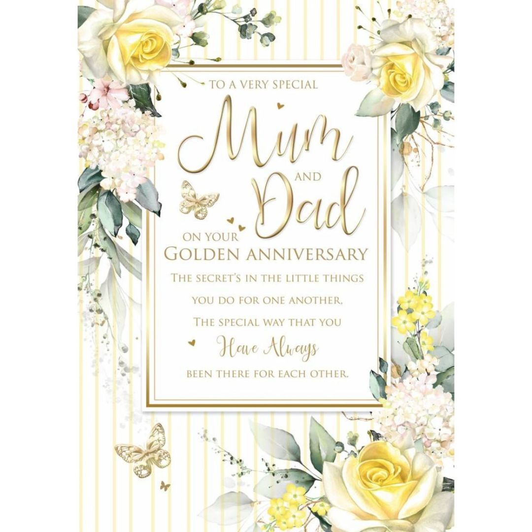 To A Very Special Mum And Dad On Your Golden Anniversary' Greeting Car