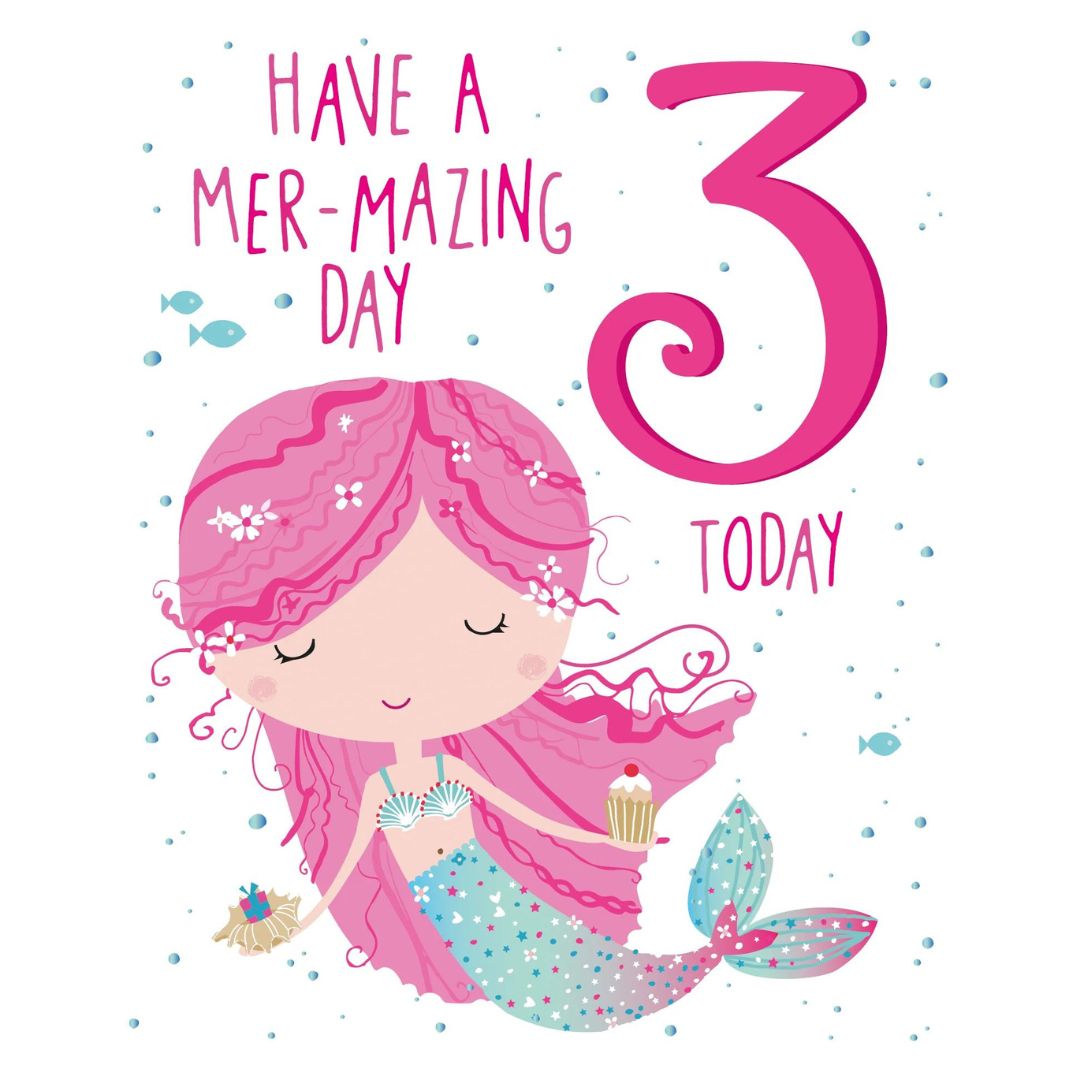 Have A Mermazing Day 3 Today' Greeting Card