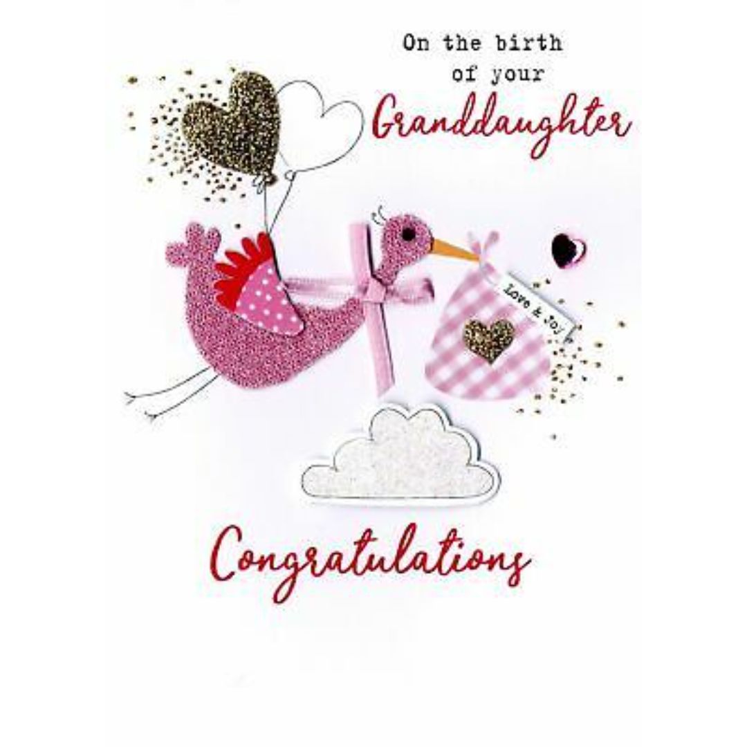 On The Birth Of Your Granddaughter Congratulations' Greeting Card