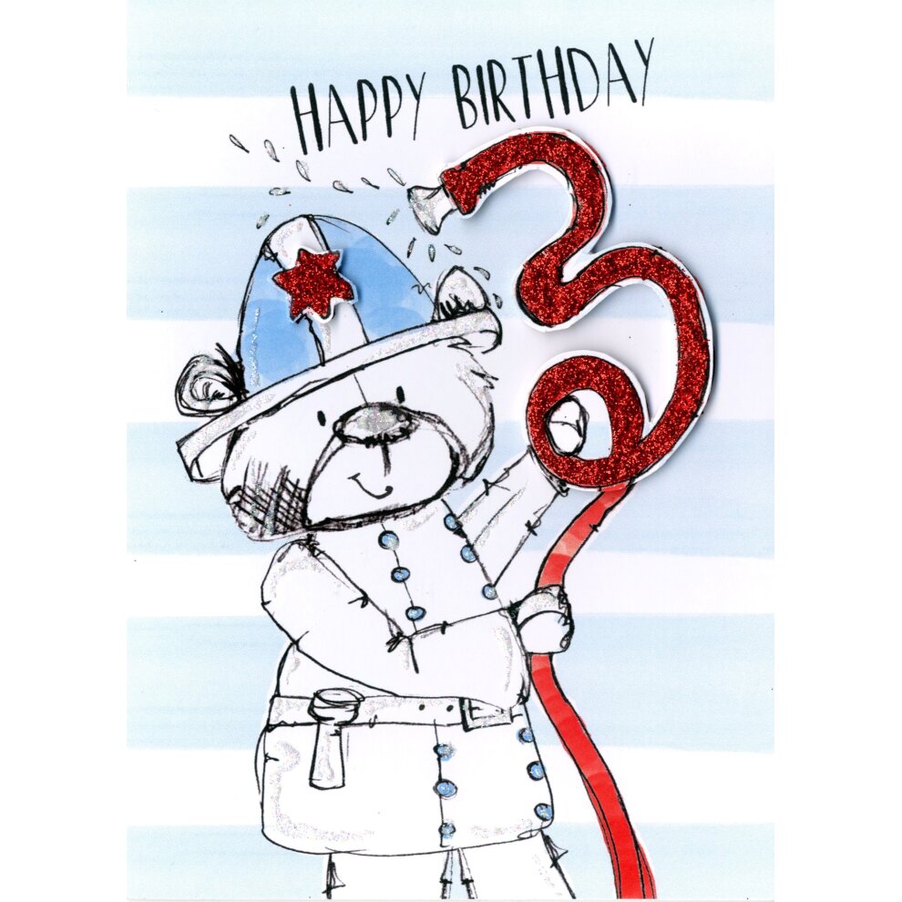 Happy Birthday 3' Greeting Card