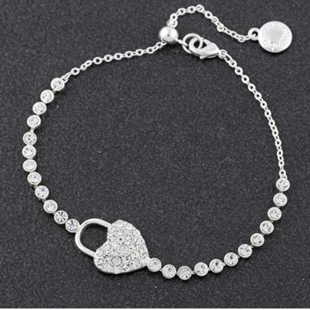 Love Locks Heart Bracelet