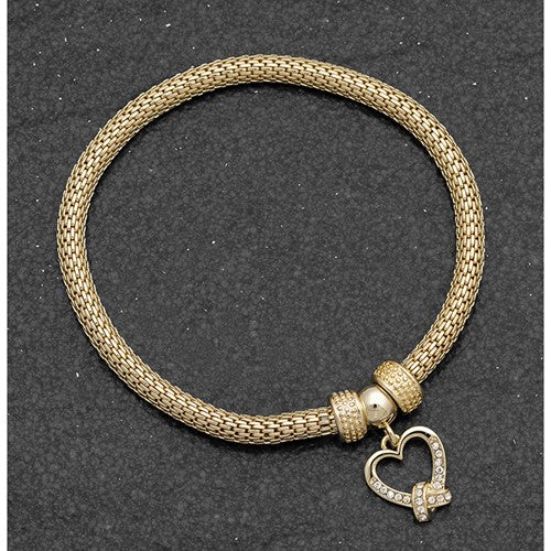 Love Knots Mesh Heart Bracelet