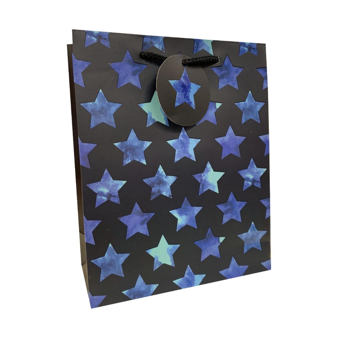 Gift Bag S/Medium - Blue Stars