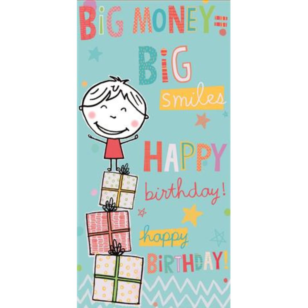 Big Money Big Smiles Happy Birthday' Money Pocket Greeting Card