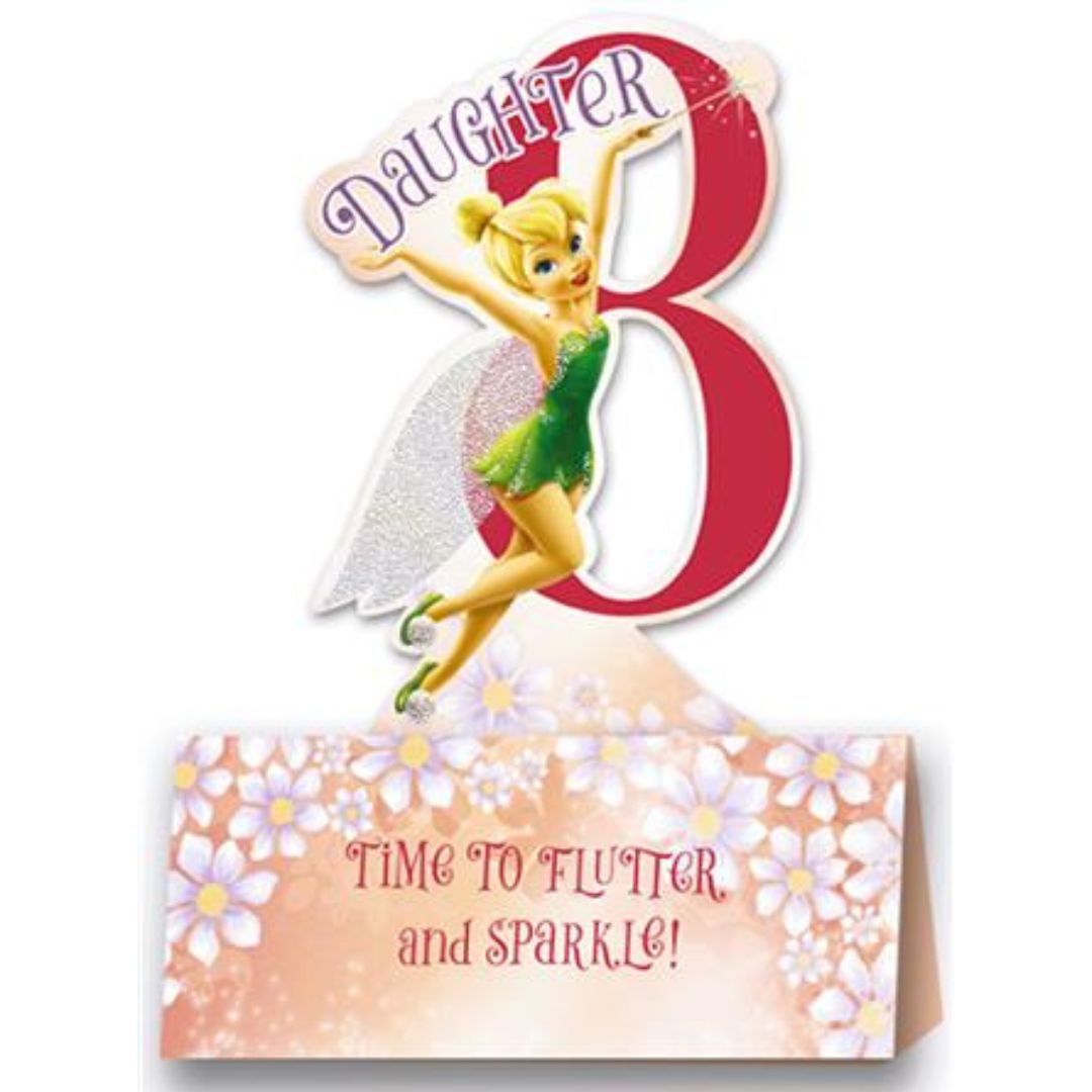 Daughter 8 Time To Flutter And Sparkle' Stand Up Greeting Card