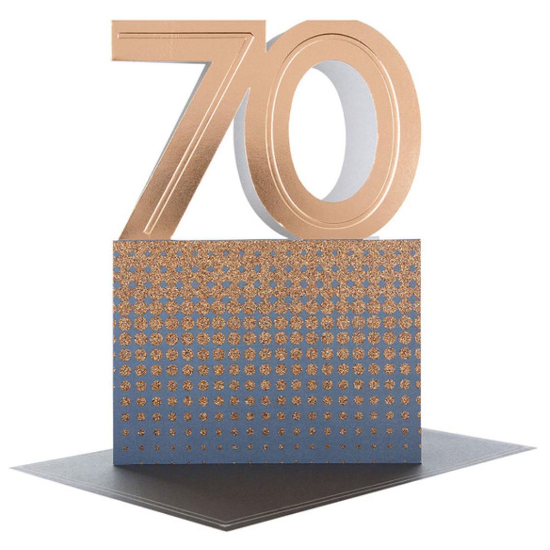 70th Birthday Standing Greeting Card