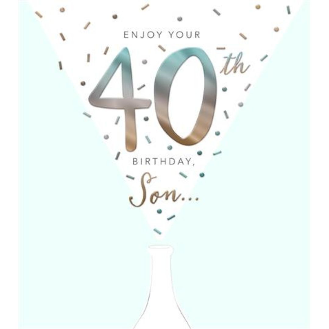 Enjoy Your 40th Birthday son' Greeting Card