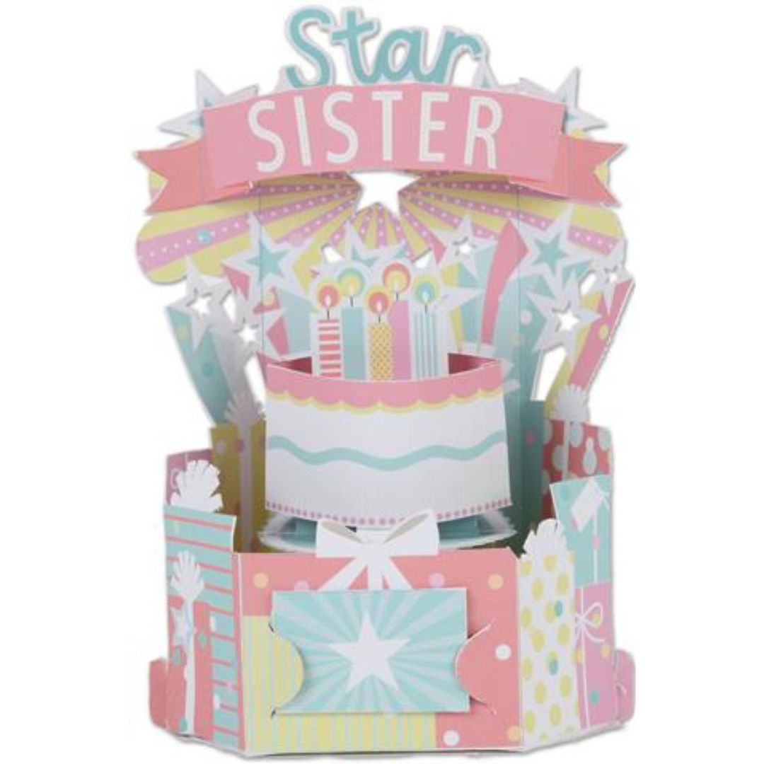 Star Sister ' 3D Birthday Greeting Card