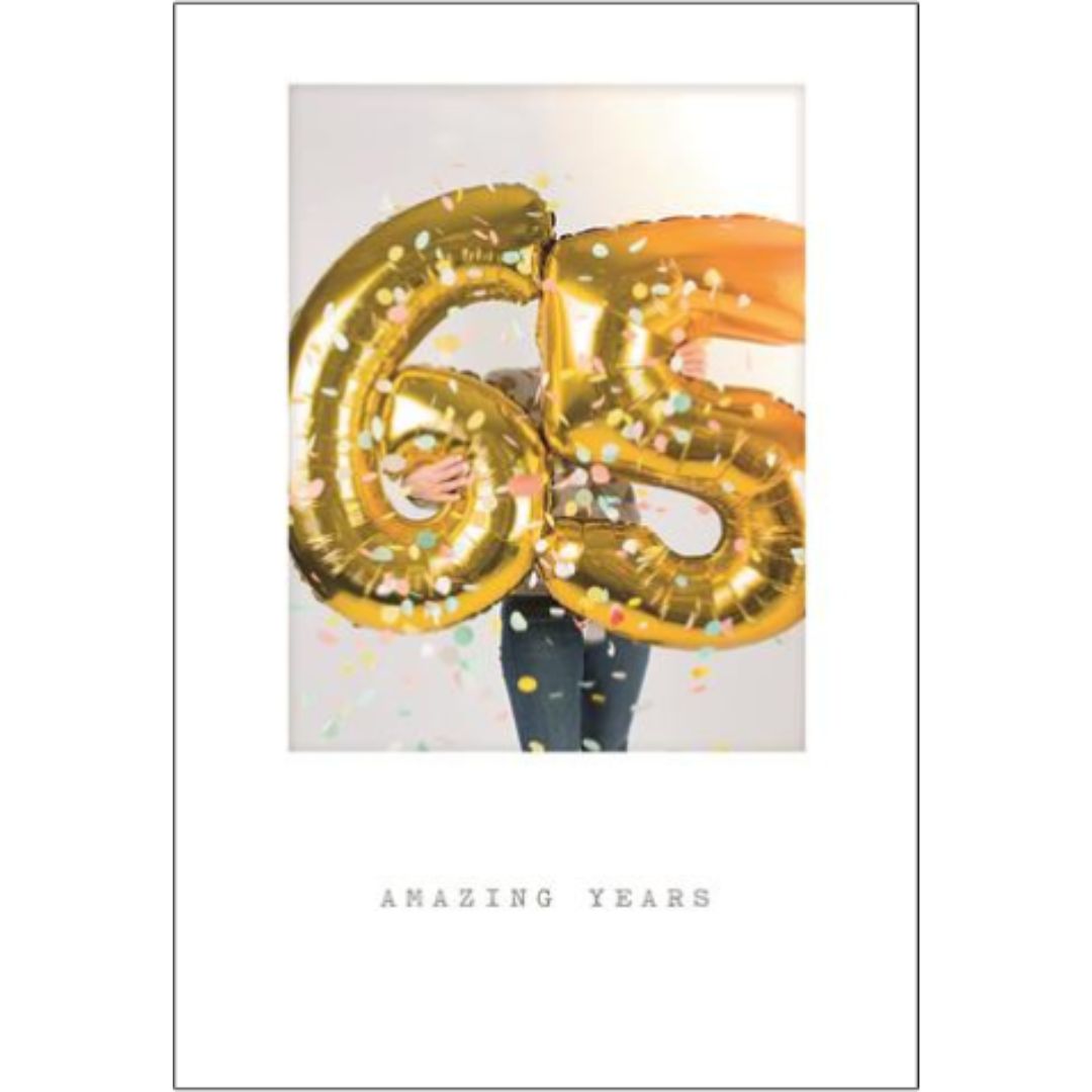 65 Amazing Years' Greeting Card