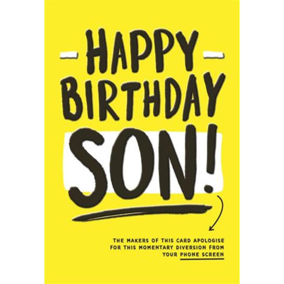 Happy Birthday Son' Greeting Card