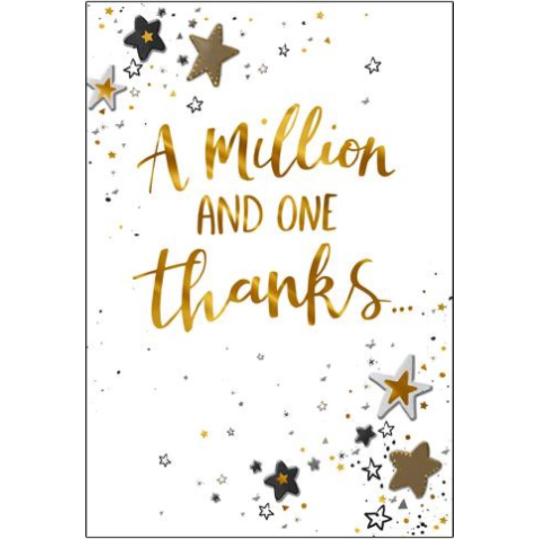 A Million And One Thanks' Greeting Card