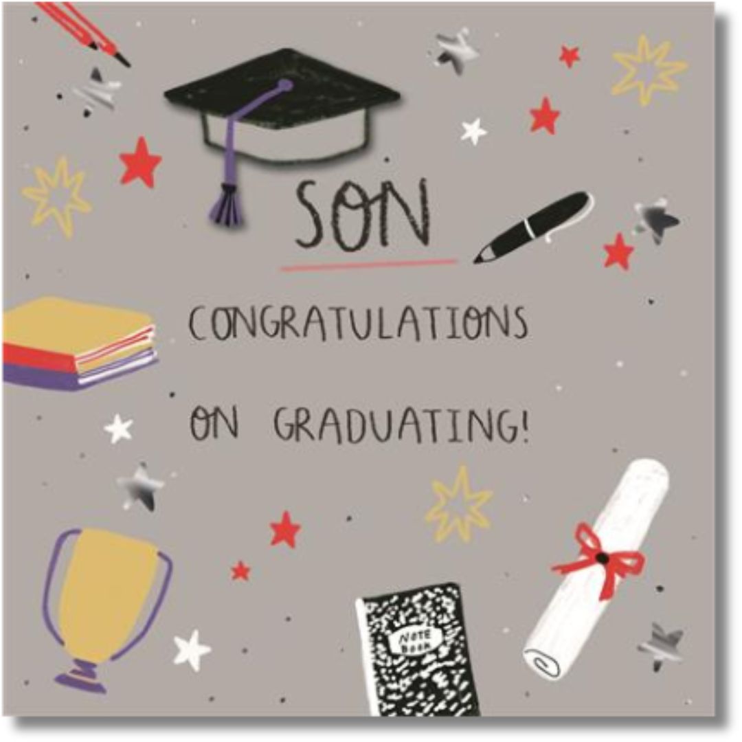 Son Congratulations On Graduating' Greeting Card