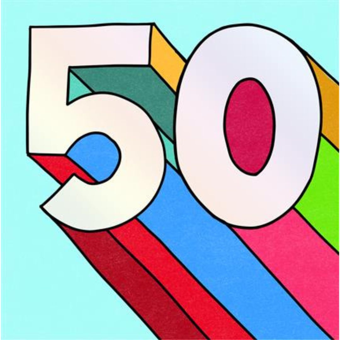 50th Birthday Greeting Card